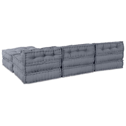 Sofá Modular Manual 4 pcs Cinzeto 70 x 70 x 56 cm tecido