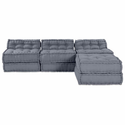 Sofá Modular Manual 4 pcs Cinzeto 70 x 70 x 56 cm tecido