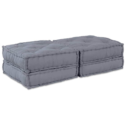 Sofá Modular Manual 2 pcs Cinzeto 70 x 70 x 36 cm tecido