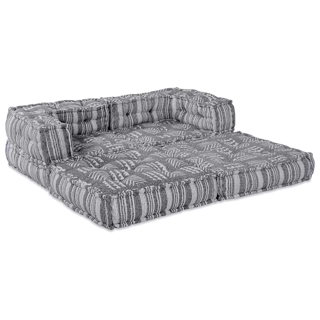 Sofá Modular Riscas Manual 2 pcs Cinzeto 70 x 70 x 54 cm tecido