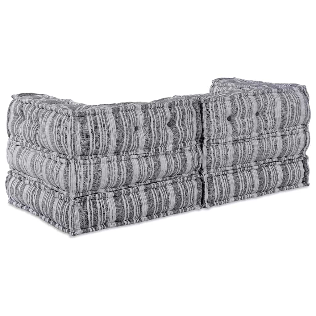 Sofá Modular Riscas Manual 2 pcs Cinzeto 70 x 70 x 54 cm tecido
