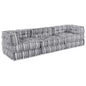 Sofá Modular Riscas 3 pcs Cinzento-claro 70 x 70 x 56 cm tecido