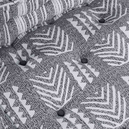 Sofá Modular Riscas 4 pcs Cinzento-claro 70 x 70 x 56 cm tecido
