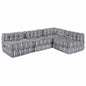 Sofá Modular Riscas 4 pcs Cinzento-claro 70 x 70 x 56 cm tecido
