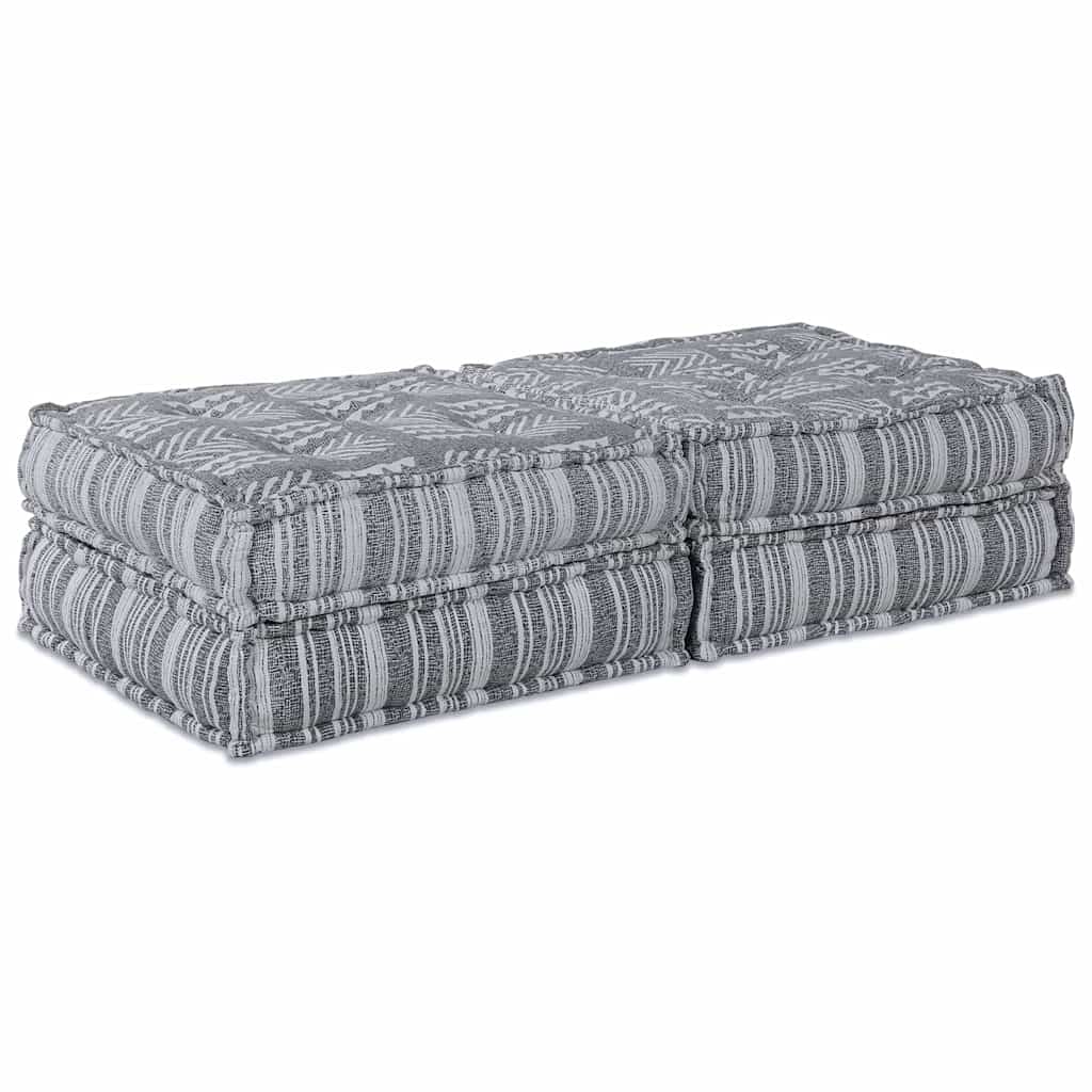 Sofá Modular Riscas 2 pcs Cinzento-claro 70 x 70 x 36 cm tecido