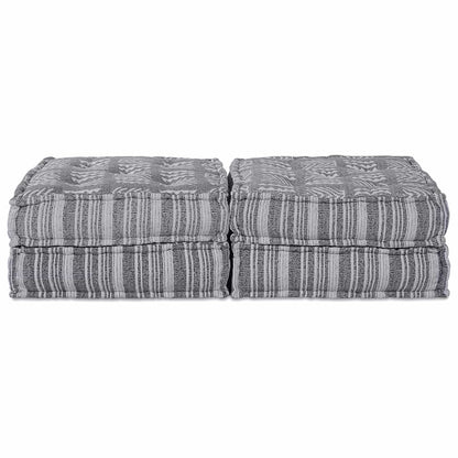 Sofá Modular Riscas 2 pcs Cinzento-claro 70 x 70 x 36 cm tecido