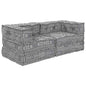 Sofá Modular Manual 2 pcs Cinzento-claro 70 x 70 x 56 cm tecido
