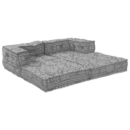 Sofá Modular Manual 2 pcs Cinzento-claro 70 x 70 x 56 cm tecido