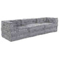 Sofá Modular Manual 3 pcs Cinzento-claro 70 x 70 x 56 cm tecido