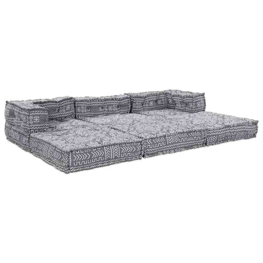 Sofá Modular Manual 3 pcs Cinzento-claro 70 x 70 x 56 cm tecido