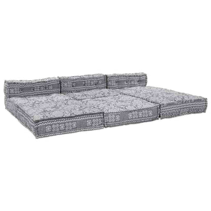 Sofá Modular Manual 4 pcs Cinzento-claro 70 x 70 x 56 cm tecido