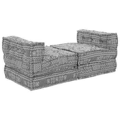 Sofá Modular Manual 4 pcs Cinzento-claro 70 x 70 x 56 cm tecido