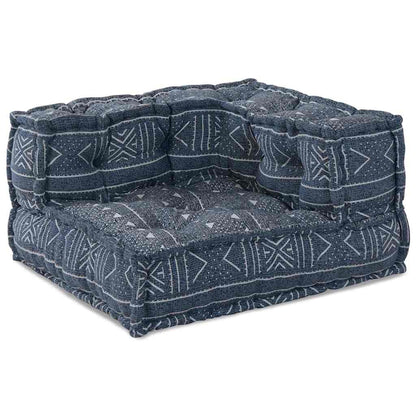 Sofá Modular Geométrico 2 pcs Índigo 70 x 70 x 56 cm tecido