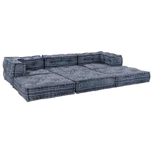 Sofá Modular Geométrico 3 pcs Índigo 70 x 70 x 56 cm tecido