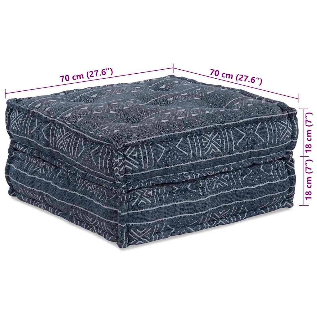 Sofá Modular Geométrico 2 pcs Índigo 70 x 70 x 36 cm tecido