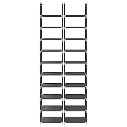 Sapateiras 2 peças de 10 níveis 33x33x174 cm Tecido não tecido