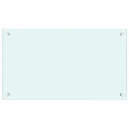 Painéis anti-salpicos de cozinha 2 pcs vidro temperado branco