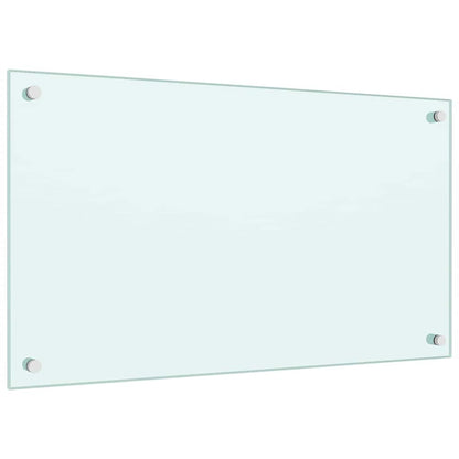 Painéis anti-salpicos de cozinha 2 pcs vidro temperado branco