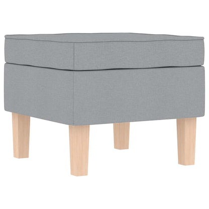 Cadeira de baloiço com banco p/ pés tecido cinzento-claro