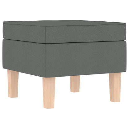 Cadeira de baloiço com banco p/ pés tecido cinzento-escuro