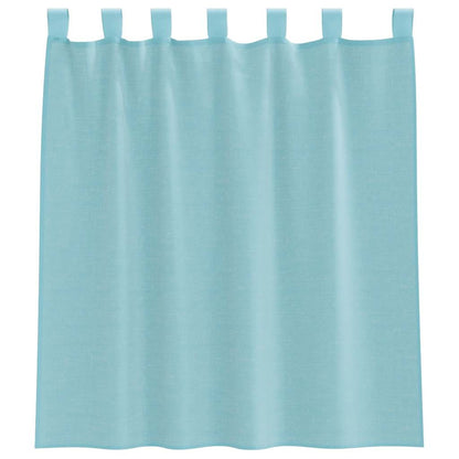 Cortinas de voile com laços 2 pcs turquesa 140x140 cm