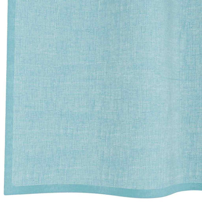 Cortinas de voile com laços 2 pcs turquesa 140x140 cm
