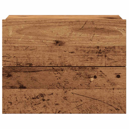 Mesa de cabeceira de parede 40x32x30 cm cor madeira velha