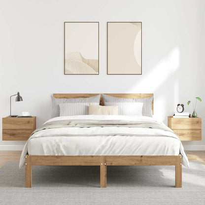 Mesas de cabeceira de parede 2pcs 40x32x30cm carvalho artisiano