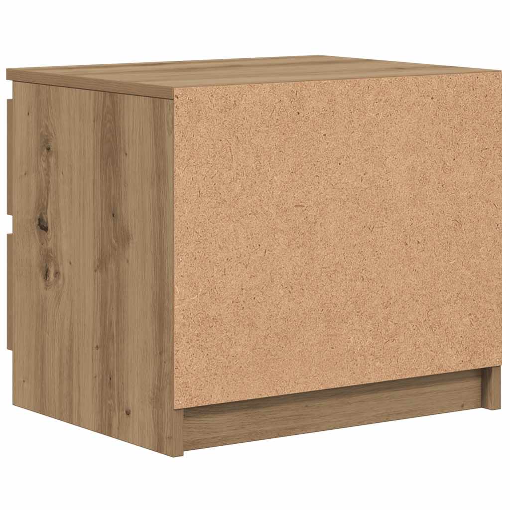 Mesas de cabeceira 2pcs derivados de madeira carvalho artisiano