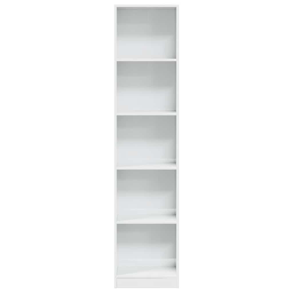 Estante 40x24x176 cm derivados de madeira branco brilhante