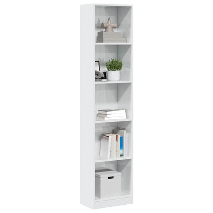 Estante 40x24x176 cm derivados de madeira branco brilhante