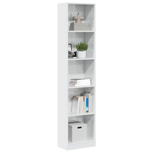 Estante 40x24x176 cm derivados de madeira branco brilhante