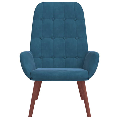 Cadeira de descanso veludo azul