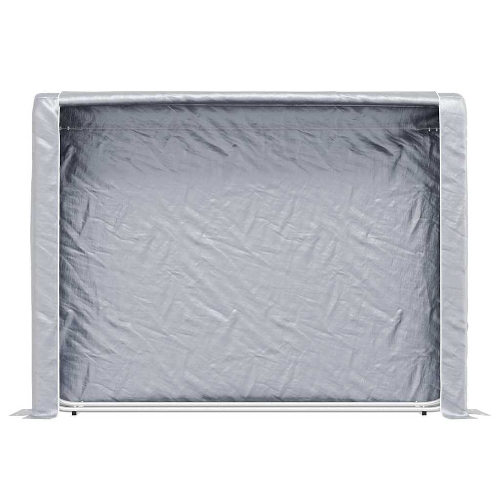 Rack de lenha com tampa de chuva 200x25x150 cm aço galvanizado