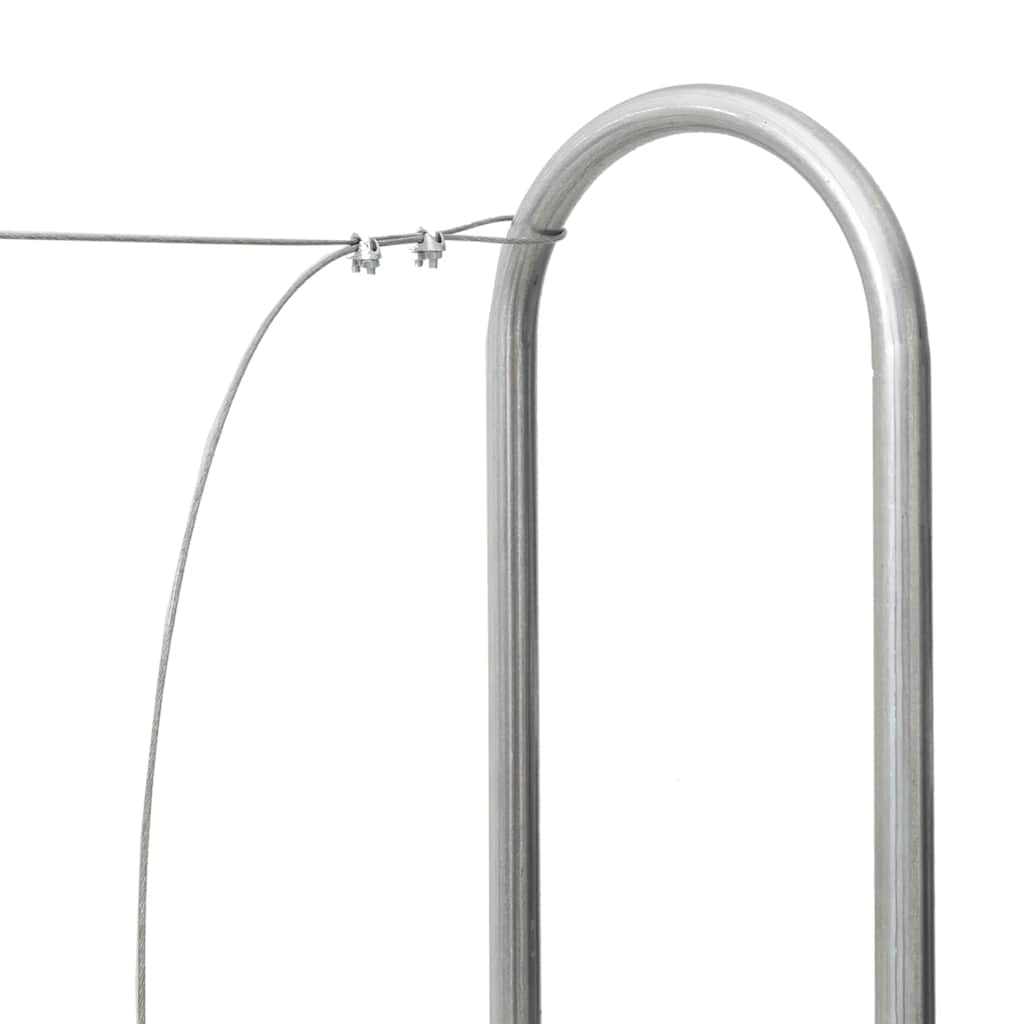 Rack de lenha com tampa de chuva 250x25x150 cm aço galvanizado