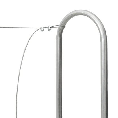 Rack de lenha com tampa de chuva 250x25x150 cm aço galvanizado
