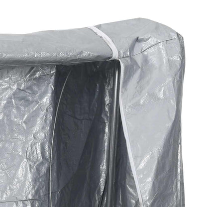 Rack de lenha com tampa de chuva 250x25x150 cm aço galvanizado