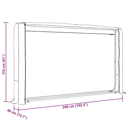 Rack de lenha com tampa de chuva 250x25x150 cm aço galvanizado