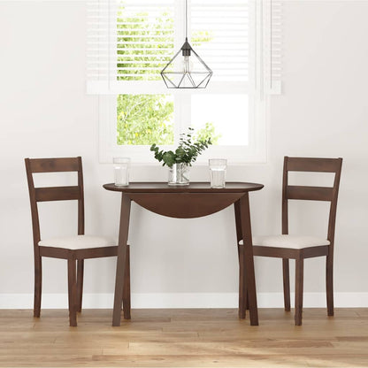 Cadeiras de jantar com almofadões 2 pcs madeira maciça castanho