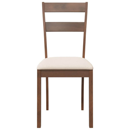 Cadeiras de jantar com almofadões 2 pcs madeira maciça castanho