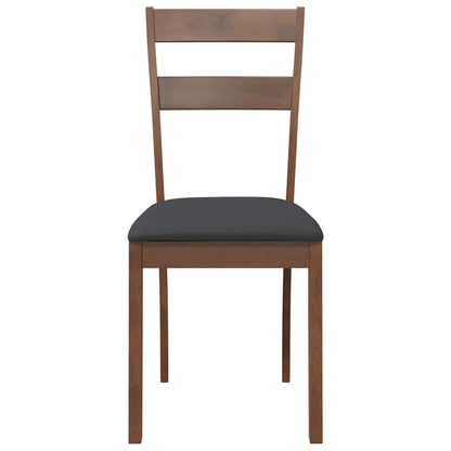 Cadeiras de jantar com almofadões 2 pcs madeira maciça castanho