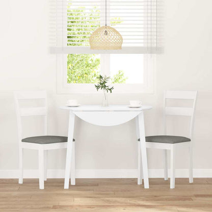 Cadeiras de jantar com almofadões 2 pcs madeira maciça branco