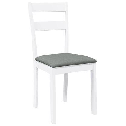Cadeiras de jantar com almofadões 2 pcs madeira maciça branco