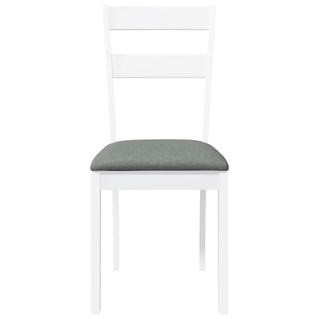Cadeiras de jantar com almofadões 2 pcs madeira maciça branco