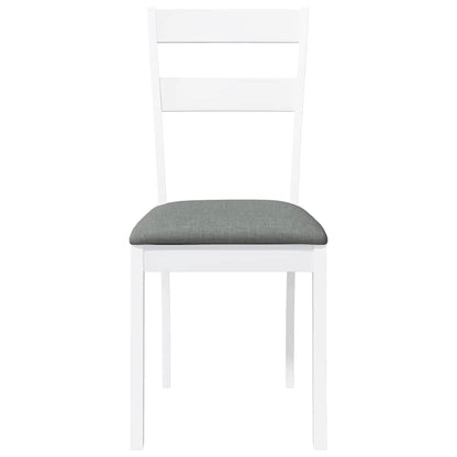 Cadeiras de jantar com almofadões 2 pcs madeira maciça branco
