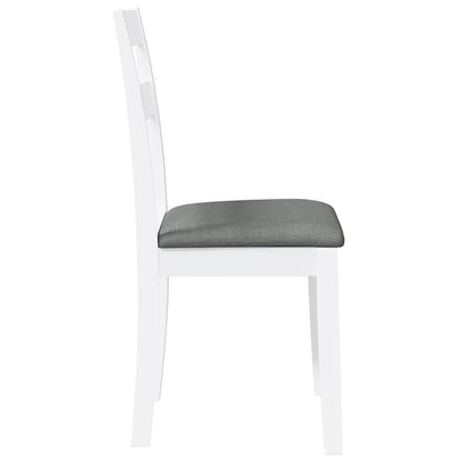 Cadeiras de jantar com almofadões 2 pcs madeira maciça branco