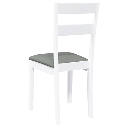 Cadeiras de jantar com almofadões 2 pcs madeira maciça branco
