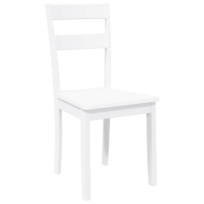 Cadeiras de jantar 2 pcs madeira de seringueira maciça branco