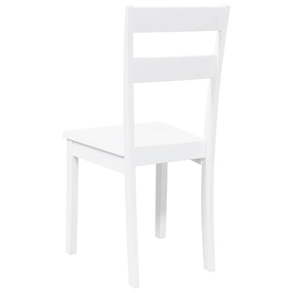 Cadeiras de jantar 2 pcs madeira de seringueira maciça branco