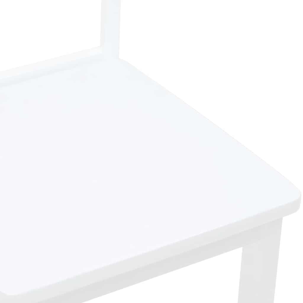 Cadeiras de jantar 2 pcs madeira de seringueira maciça branco